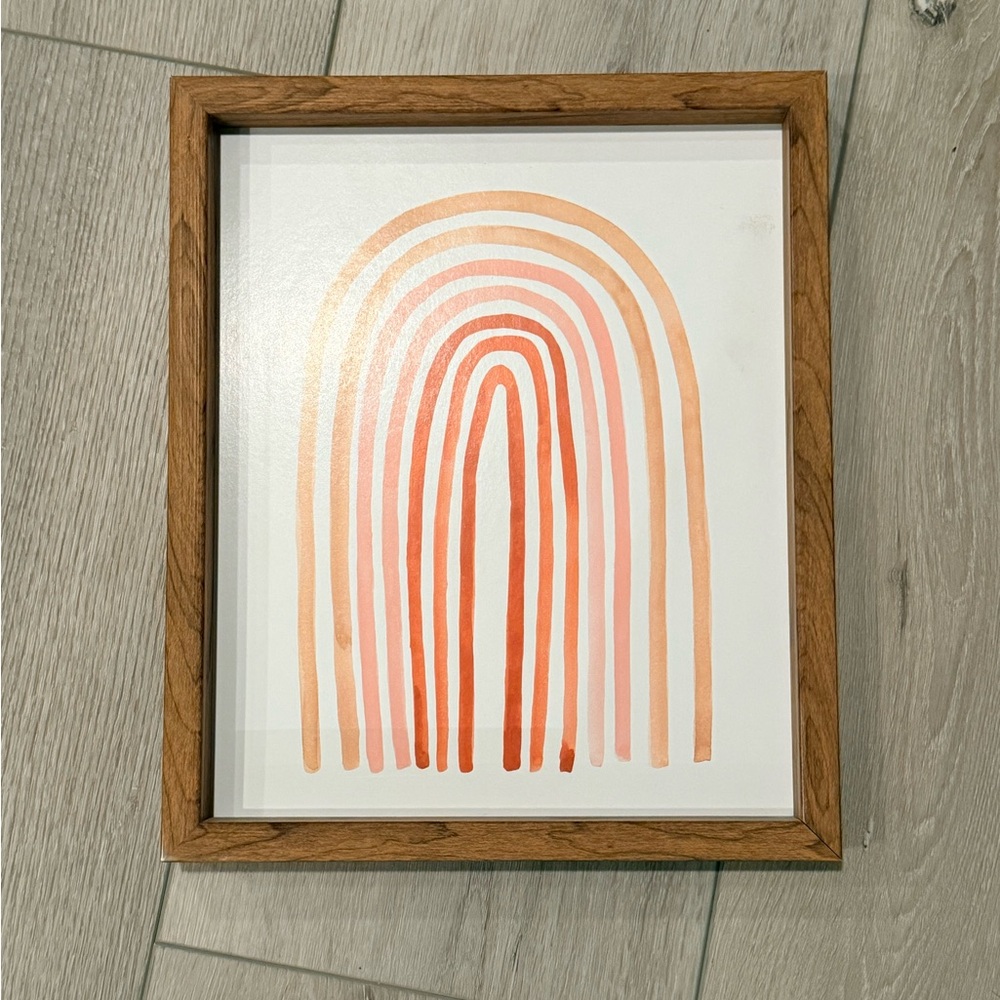 Framed Abstract Rainbow Art